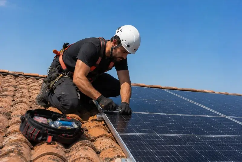 Maintenance et monitoring de panneaux solaires à Port-de-Bouc